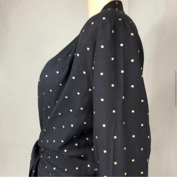 Vintage Sequel jacket/blazer V-neck long sleeve tie front black - Picture 8 of 13